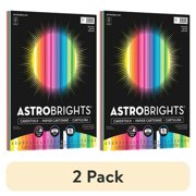 (2 pack) Astrobrights Color Cardstock, 8.5" x 11", 65 lb./176 Gsm, Spectrum Assortment, 75 Sheets