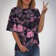 thumbnail image 2 of Blusas de Manga Corta para las Mujeres, Moda Impresa Cuello Redondo Camiseta Casual Top Hecho de Cómodo Estante de Algodón de Imitación para Todas las Estaciones, Blusas de Algodón para las Mujeres, 2 of 5