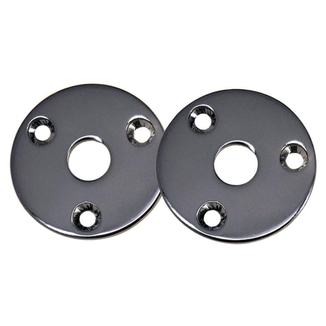 maskred 2pcs Universal Electric Guitar for Jack Bass Socket Cover Output Plate Black 1Set