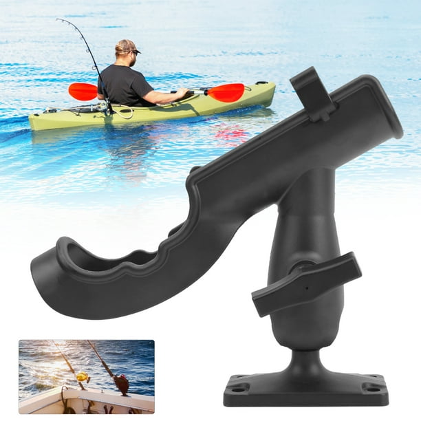 Cergrey Plastic Canoeing Kayak Fishing Pole Winder Rod Holder Support Tools  Accessories Black,Boat Fishing Rods Support,Fishing Pole Holder 