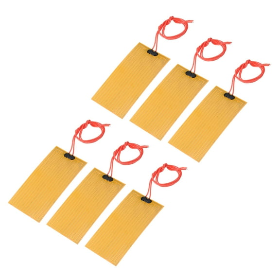 Heater Film Heating Plate, 12V 14W Polyimide Heat Pad, Adhesive PI Heater Elements Film 100mmx50mm, Pack of 6