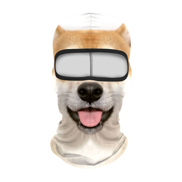 TIELUTT Visage de Ski Animal 3D avec Oreilles pour Festivals de Musique Rêves Ski Fête d'Halloween Activités Extérieures Chapeau de Protection pour Jeunes Femmes Guêtres de Ski Femmes par-Dessus la Tête Chauffe-Corps pour Temps Froid