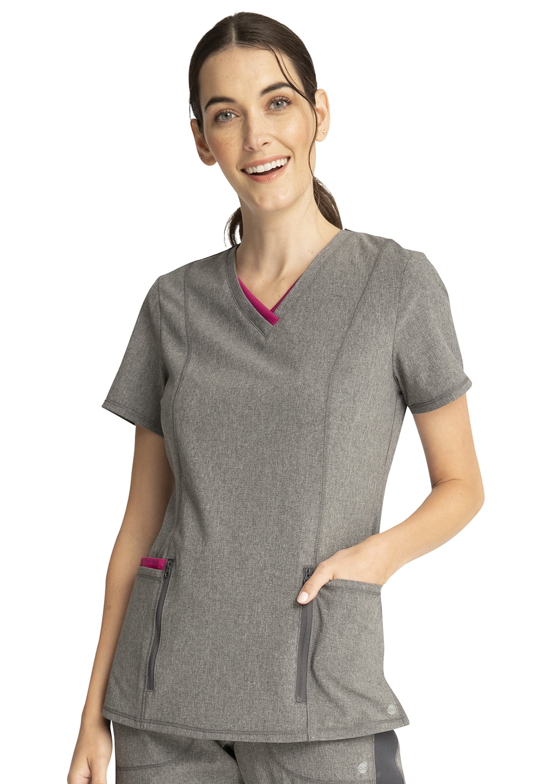 Cherokee Infinity Scrubs Top For Women Shaped VNeck Plus Size CK668A