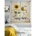 thumbnail image 2 of You Are My Sunshine Sheer Curtains 72 inches Long 2 Panels Set Sunflower Flower Bee Farm Sheer Window Curtain Rod Pocket Voile Drapes for Living Room/Bedroom, Each 52" W x 72" L, 2 of 7