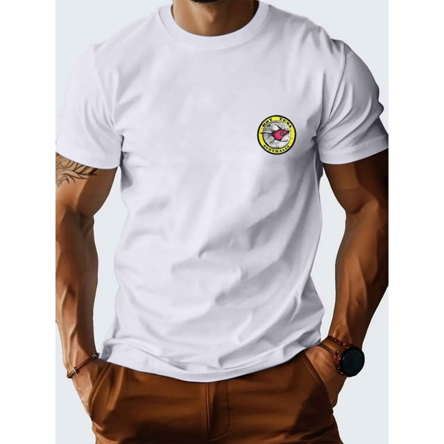 Camisetas de manga corta para hombre con diseños estampados de atún, perfectas para primavera y verano.