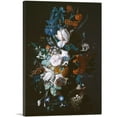 thumbnail image 1 of ARTCANVAS Vase Of Flowers 1720 Rectangle Canvas Art Print by Jan Van Huysum - Size: 40" x 26" (1.50" Deep), 1 of 9
