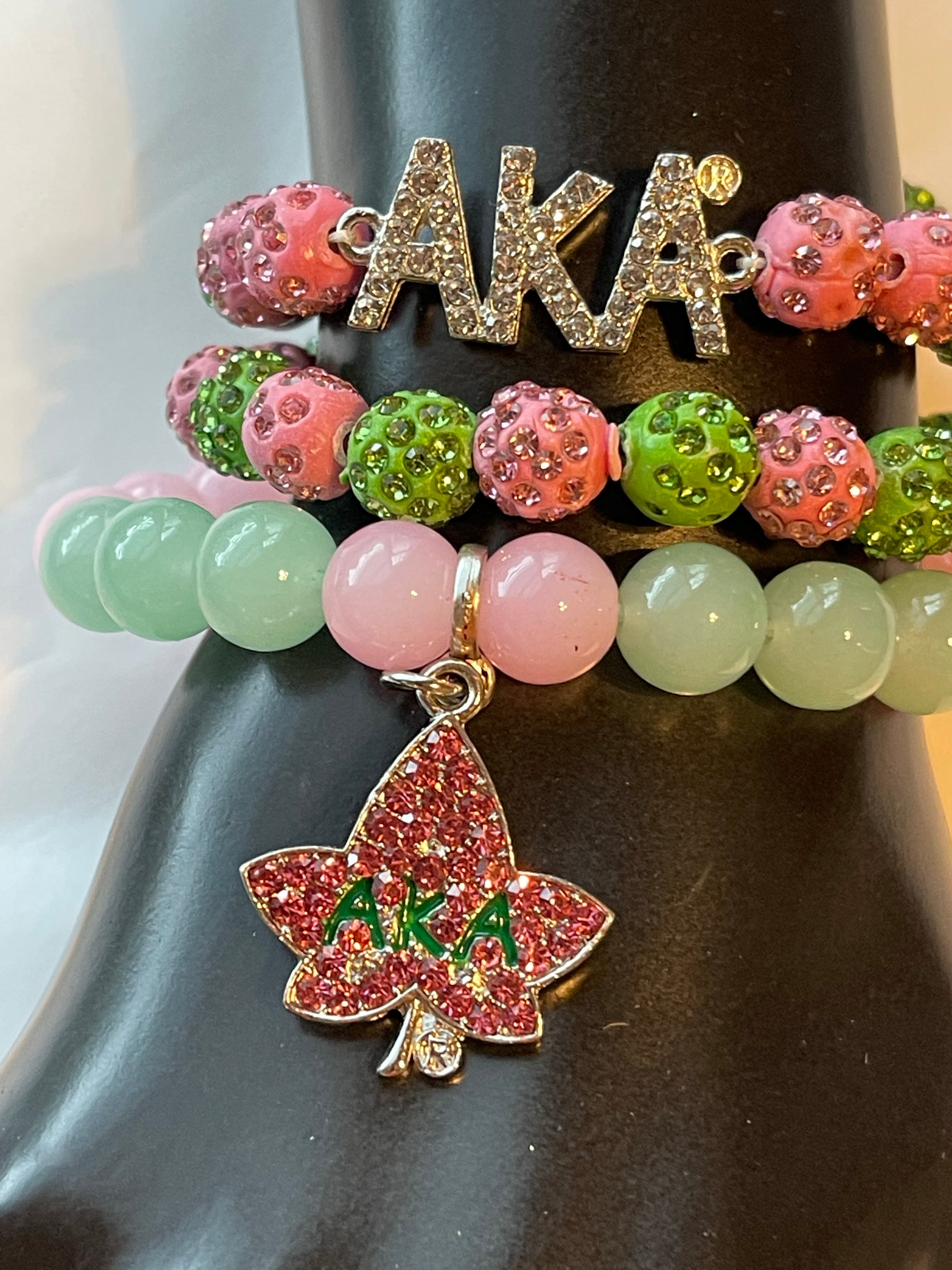Alpha kappa alpha charm bracelet sale