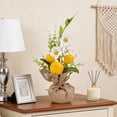 thumbnail image 6 of QuanTara Artificial Lemon Branch with Fruit, 10.63in Fake Lemon Tree Stem, Yellow Faux Lemon & Green Leaves for Table Centerpiece, Kitchen, Spring & Home Decor, 6 of 6