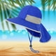 thumbnail image 2 of Sombrero de verano para niño y niña con protección solar para el cuello Sombreros infantiles para el sol Gorras de jardín de ala ancha, 2 of 5