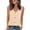 Beige, variant on ShomPort Womens Tank Tops Trendy Eyelet V Neck Loose Sleeveless Shirts Casual Summer Tops