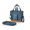 Ocean/Cognac, variant on CleverMade Tahoe Collapsible Soft Cooler with 30 Can Capacity in Dusty Teal