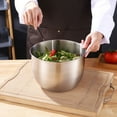 thumbnail image 6 of Cream Basin Nesting Serving Bowls Cereal Go Food Containers Lids Baking Pan Metal Salad, 6 of 6