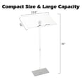 thumbnail image 4 of Podium Lectern – Clear Acrylic Slanted Stand-Up Floor Podium (50 Inches), Transparent Church/Office Pulpit – 1-Pack, 4 of 5