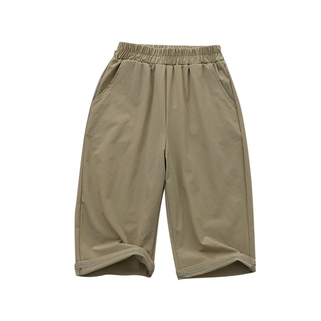 Liquidation de Pantalons pour Enfants Été Pantalons Fonctionnels Raccourcis pour Enfants de Taille Moyenne à Grande Protection et Pantalons Décontractés Cool pour Enfants Pantalons d'Étudiant