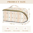 thumbnail image 4 of FORMRS Makeup Bag Travel Cosmetic Organizer for Women Fold Flat Zipper Pouch with Handle, Beige Nautical Pattern, 4 of 8