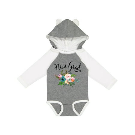 

Inktastic Nicu Grad with Beautiful Bouquet of Flowers Gift Baby Boy or Baby Girl Long Sleeve Bodysuit