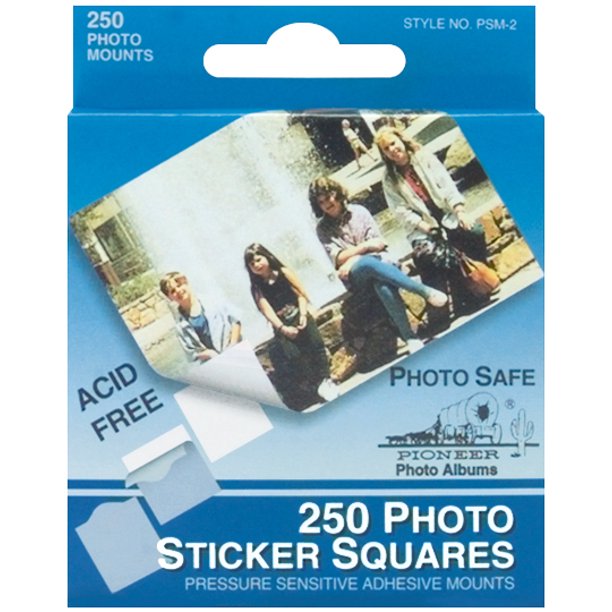 Photo Sticker Squares .5" 250/PkgWhite