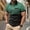 Green, variant on Mens Polo Shirts With Collar And Pocket Big And Tall Under $10 Fashion Leisure Stripe Zipper Versatile Short Sleeve Turndown Collar Blouse