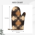 thumbnail image 2 of A Pair Of Heat Insulation And Anti-Perm Gloves 7×11in Thick Anti-Perm Palm With Silicone Piece Lanyard Design Is Easy To Hang Sandybrown Buffalo Plaid Check Tartan Scotland_2, 2 of 8