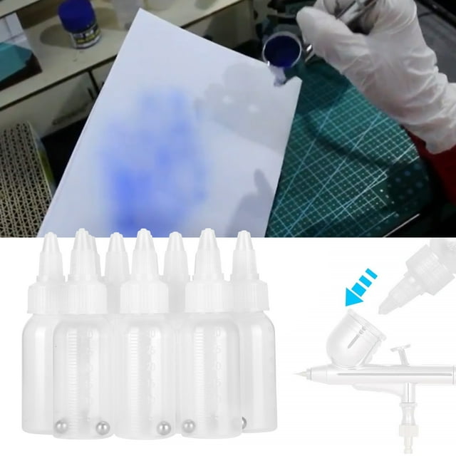 Gupbes Récipient de Peinture, Bouteille de Peinture, Bouteille de Peinture Vide 30ml Résistance à la Corrosion Récipient à Condiments avec Échelle
