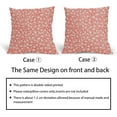 thumbnail image 6 of Light Coral and Cream Floral Pillow Covers 16x16 Inch Set of 2 Vintage Flower Outdoor Decorative Throw Pillows Small Floral Block Print Rustic Farmhouse Pillowcases for Couch Decor, 6 of 6