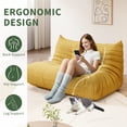 thumbnail image 3 of Gtilzria Lazy Sofa, Bean Bag Chair for Adults Floor Couch for Living Room, Bedroom, Corduroy, Yellow, 3 of 9