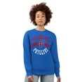 thumbnail image 3 of Women's G-III 4Her by Carl Banks Royal Philadelphia Phillies Team Logo Fleece Pullover Sweatshirt, 3 of 4