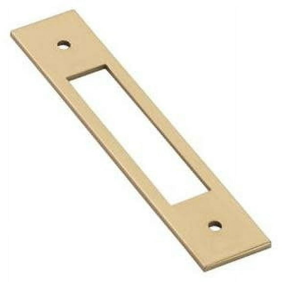 Emtek 86927US4 12 in. Center to Center Modern Backplate for Cabinet Pull - Satin Brass