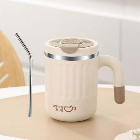

wnpxqnt Stainless Steel Cup With Handle And Lid Thermal Mug Coffee Mug Tumbler 480m D8X6