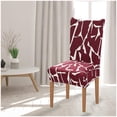 thumbnail image 4 of Printed Dining Chair Slipcovers Washable Softness Elastic Installation Chair Protector Banquet Chair Seat Cover for Hotel and Wedding Ceremony(Colour1,Set of 4), 4 of 7