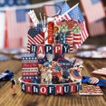 thumbnail image 4 of Tupukom 4th of July Decorations Patriotic Wooden Table Sign Independence Day Red White Blue Decor Rustic Farmhouse Home Decor Party Supplies, 4 of 8