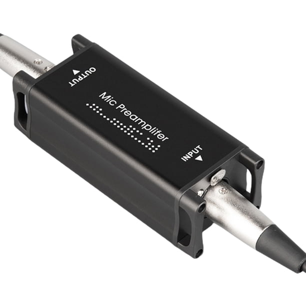 Preamplificador Refuerzo Micrófono Preamplificador Micrófono Portátil para Estudio (con Cable)