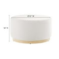 thumbnail image 6 of Modway Tilden Performance Velvet Upholstered Ottoman in Alabaster Natural, 6 of 7