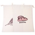 thumbnail image 1 of 2 Pcs Sacs à Pain en Lin Conteneurs à Pain Faits Maison Pochettes de Rangement Réutilisables, 1 of 5