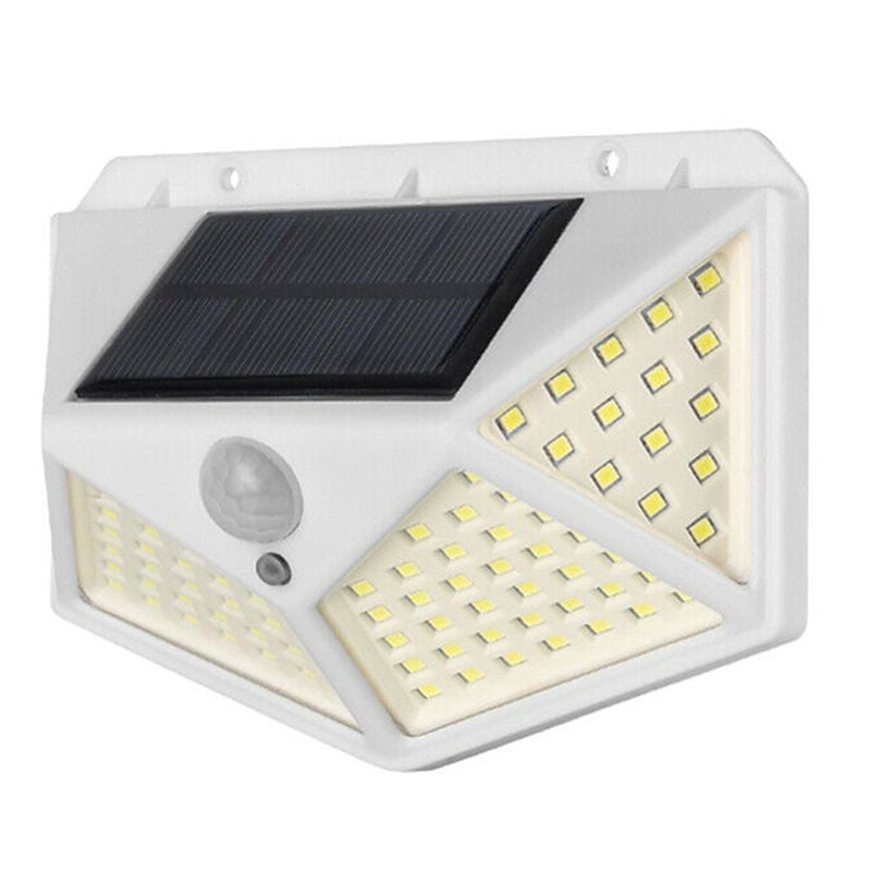 1/2/4PCS 100LED Four-sided Solar Motion Sensor Wall Light Waterproof Yard Lamp