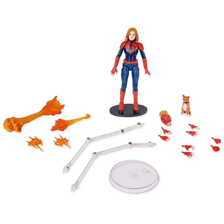 Diamond Select Marvel Select Captain Marvel Action Figure - 7 Inch Poseable Figure With Skrull Ship Base