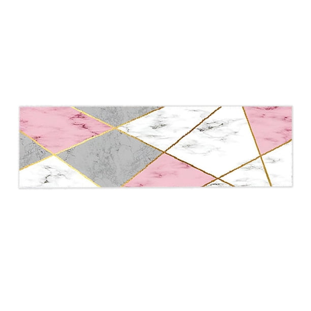 Alfombrilla de cocina con colores vivos impresa en 3D, patrón personalizado único con diseño ergonómico para su hogar, mármol rosa, superficie antideslizante no tóxica, felpa suave de microfibra,