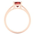 thumbnail image 4 of Solitaire Engagement Ring for Women - 2ct Natural Garnet in 18K Rose Gold Promise Ring, 4 of 6