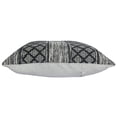 thumbnail image 4 of Ox Bay Marlee Gray/Black Diamond Striped Cotton Blend Adult Decorative Throw Pillow, 4 of 7