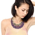 thumbnail image 5 of Vintage Bohemian Multi Purple Stone Bead Bib Statement Fashion Ethnic Necklace, 5 of 5