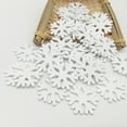 thumbnail image 3 of SHISUYAN Snowflakes for Crafting 100Pcs Wooden Mini Snowflake White, 3 of 8