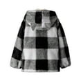 thumbnail image 4 of Teen Fleece Jacket Plaid Long Sleeve Zip Up Outerwear Cute Hooded 13-14 Years Winter Clothes Girl, 4 of 4