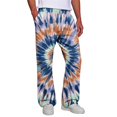 thumbnail image 4 of Iaqnaocc Mens Pants Baggy Wide Leg Lounge Big And Tall Tie Dye SweatPants Drawstring Waist Jogging Pant with Pockets Dark Blue S, 4 of 7