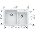 thumbnail image 3 of Blanco 442092 Grandis 33" Drop-In Or Undermount Double Basin Silgranit Kitchen Sink -, 3 of 7