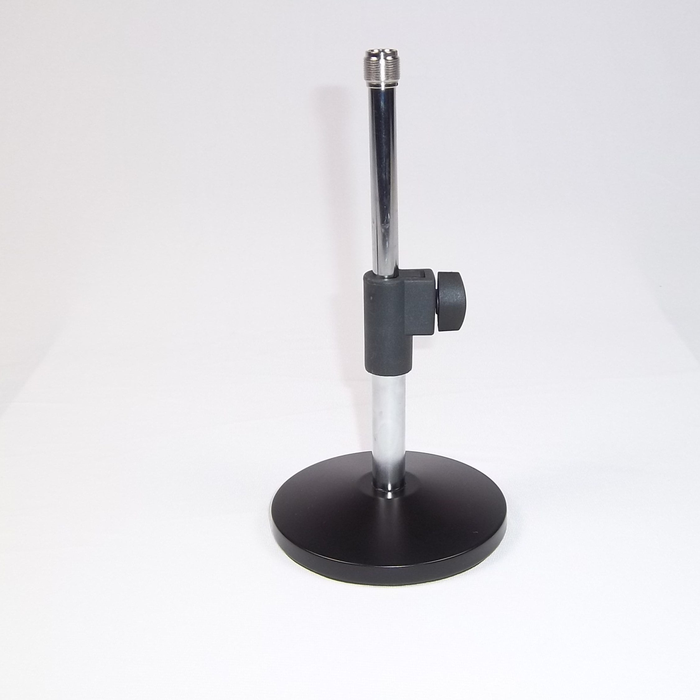 Harlan Hogan Universal Desktop Microphone Stand - adjustable height with US & International thread adapter