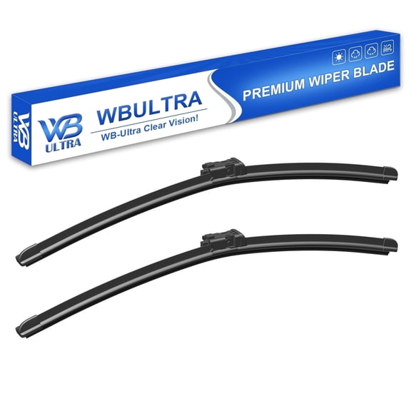 WBULTRA 24" 21" All-Season Beam Windshield Wiper Blades - Silicone, Quiet & Streak-Free - Pack of 2