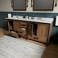 thumbnail image 3 of Ziva 84 in W x 22 in D Rustic Barnwood Double Bath Vanity and White Quartz Top, 3 of 8