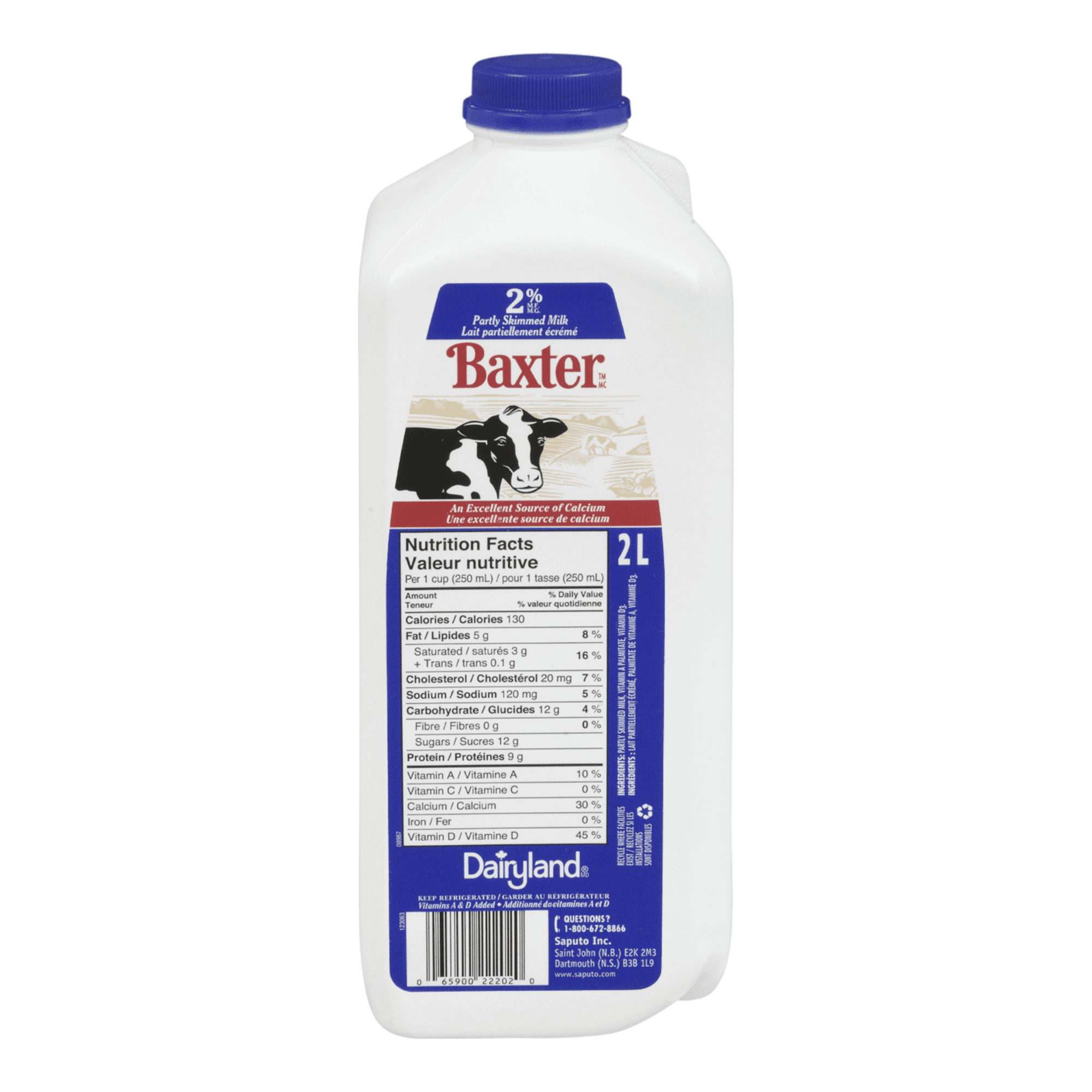 Baxter 2% Milk, 2L