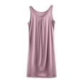 thumbnail image 5 of Sakmal Moomoo Tank Nightgowns for Women Purple Long Lightweight Cotton House Dress Sleeveless Plain Sleep Tanks for Women, 5 of 5
