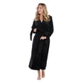 thumbnail image 2 of Turquaz Linen Super Soft Blush Plush Hooded Women's Robe (Large / Black), 2 of 4